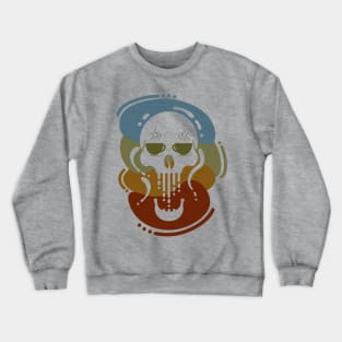 Coffee Cup Eyed Skull Retro Crewneck Sweatshirt